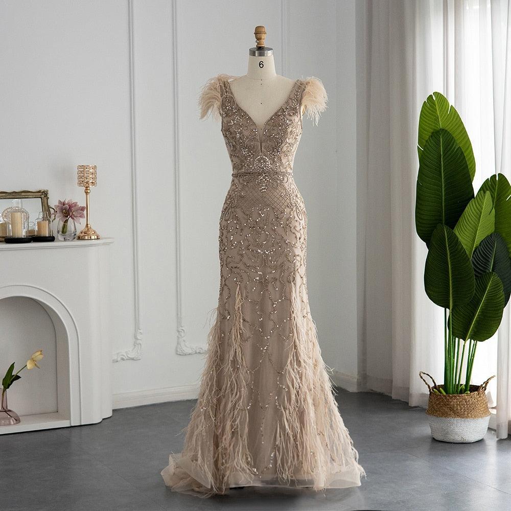 Arabic Luxury Evening dresses for Woman Wedding party SS052