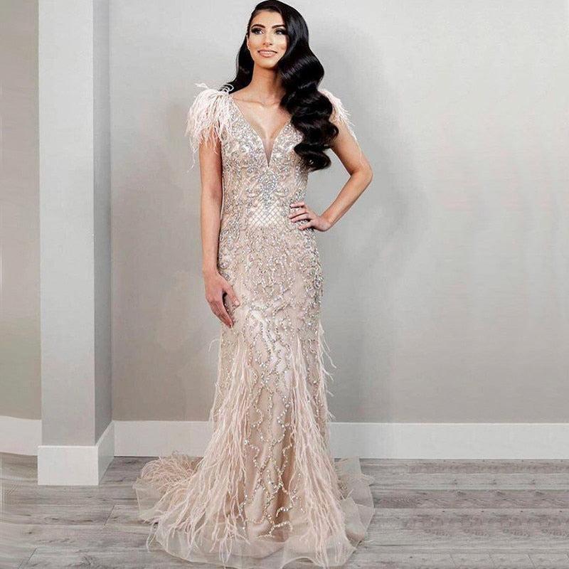 Arabic Luxury Evening dresses for Woman Wedding party SS052