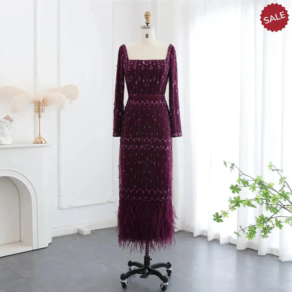 Bling Gray Mermaid Arabic Evening Dress with Cape Luxury Feather Dubai Formal Dresses for Women Wedding Party SS279