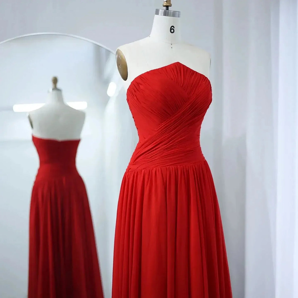 Burgundy Chiffon Long Arabic Evening Dress for Women 2024 Elegant Dubai Wedding Guest Party Gowns with Slit SF141