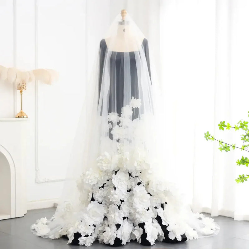 Chic 3D Flowers Black Velvet Mermaid Evening Dresses with Gloves Strapless Arabic Women Wedding Party Gowns SS248
