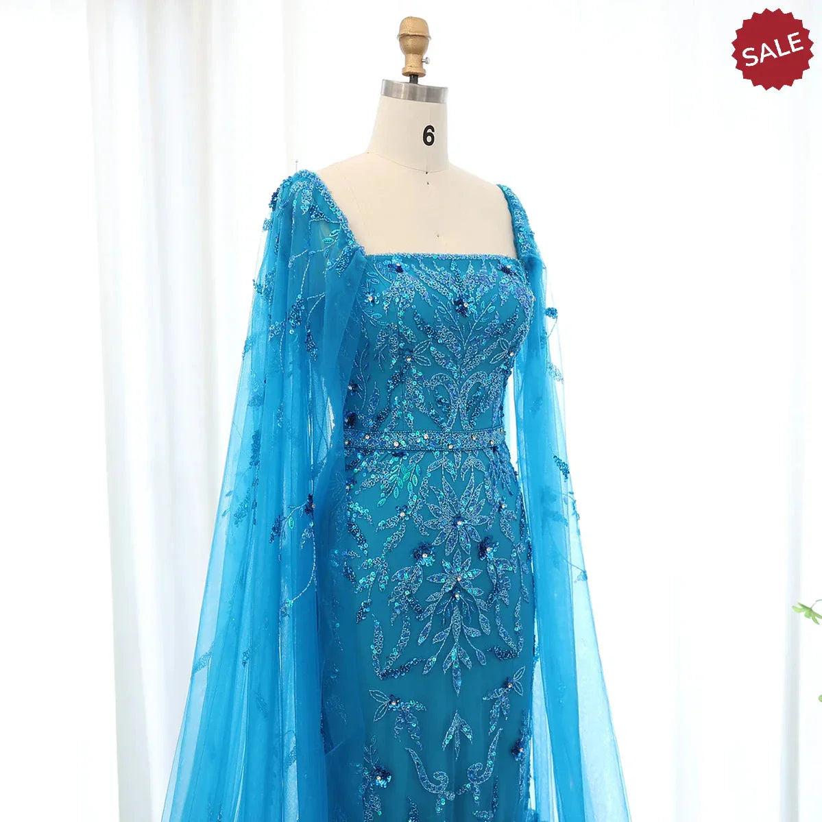 Dubai Luxury Feathers Lilac Evening Dress with Cape Sleeves Ankle Length Midi Arabic Women Wedding Party Gowns SS381