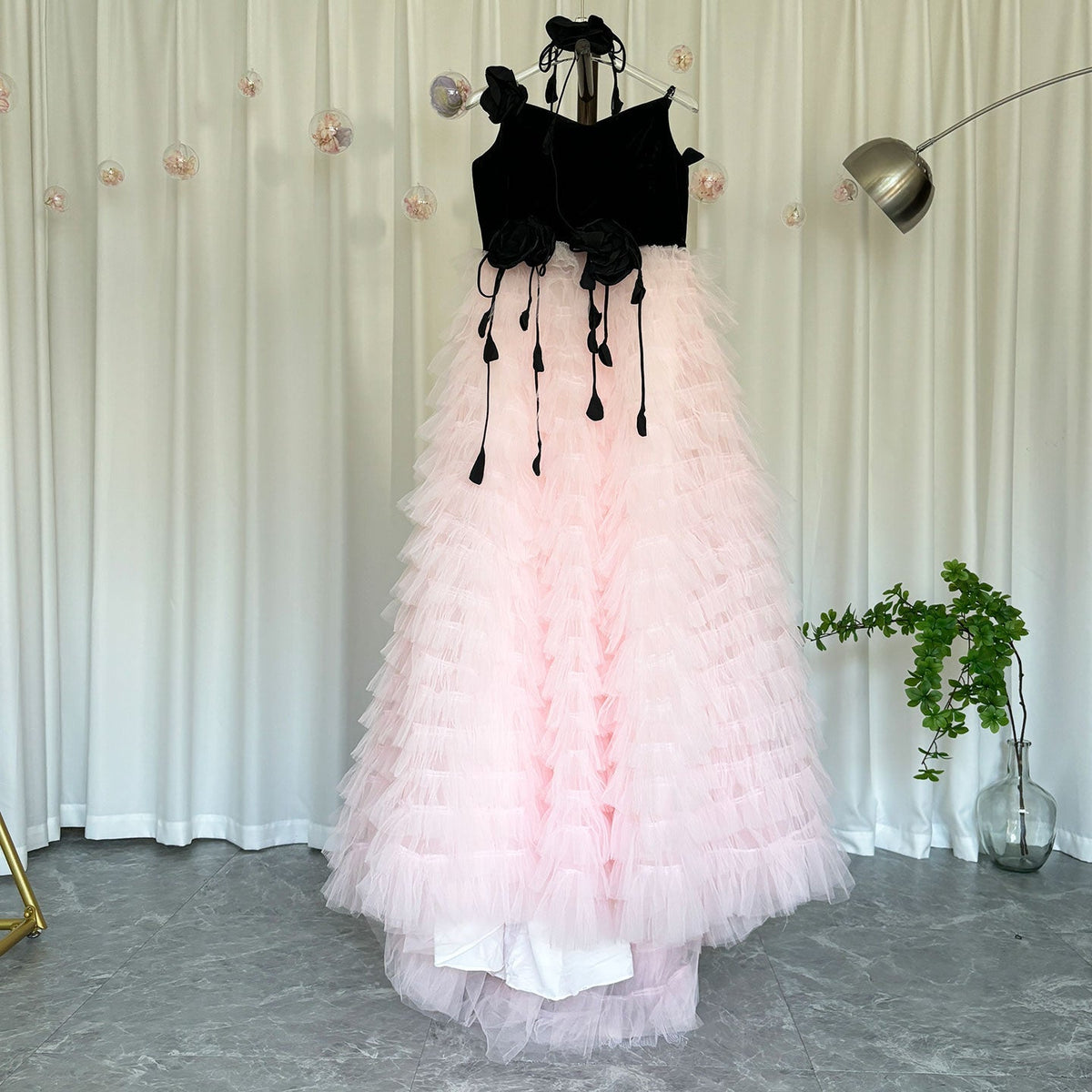 Jill Elegant Pink Dubai Girl Dress Flowers Arabic Princess Kids J269
