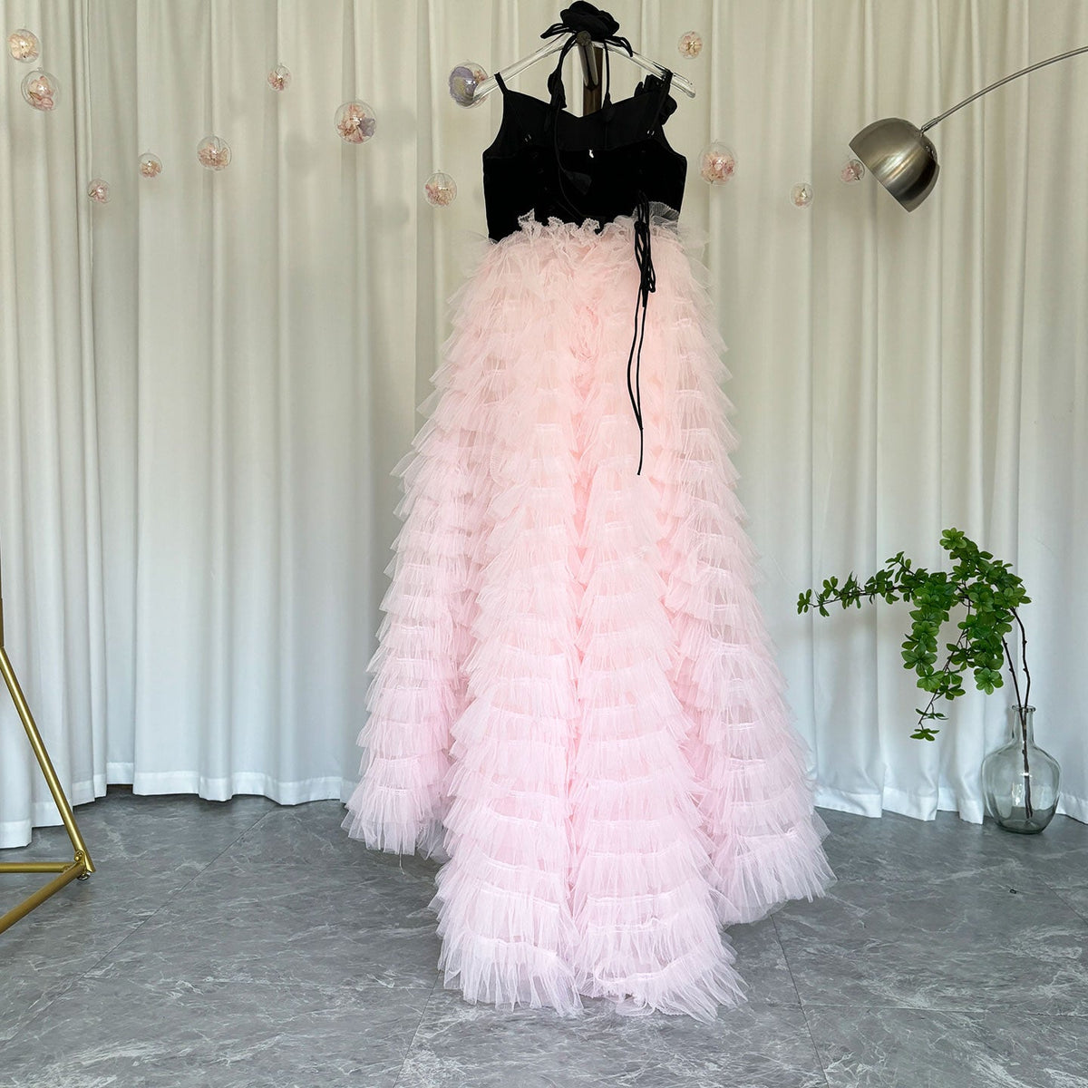 Jill Elegant Pink Dubai Girl Dress Flowers Arabic Princess Kids J269