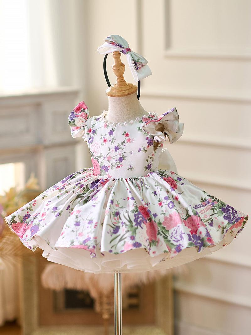 Jill Lilac Baby Adorable Knee Length Birthday Girl Dress J050