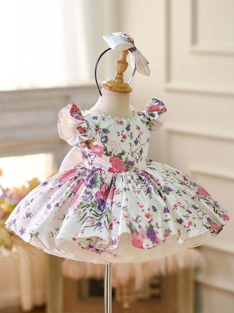 Jill Lilac Baby Adorable Knee Length Birthday Girl Dress J050