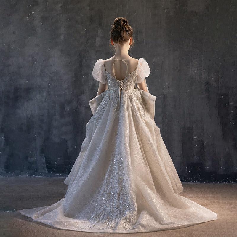 Jill Luxury Ivory Girl Bridesmaides Dress Dubai J185