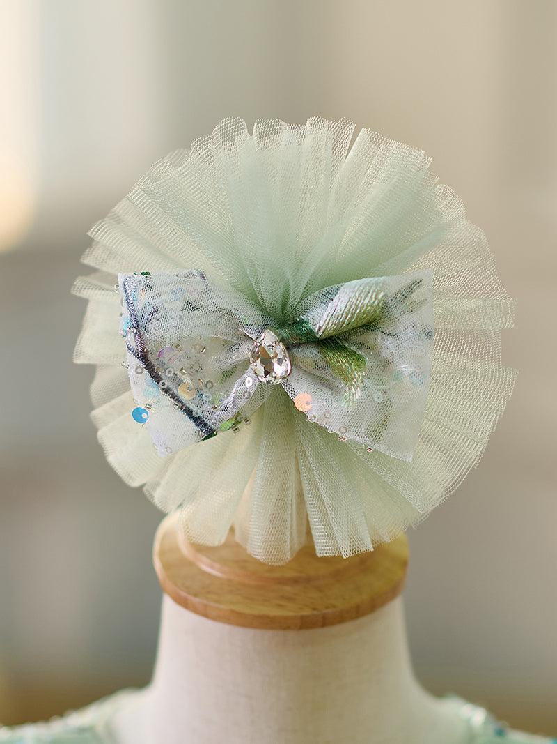 Jill Sage Green Baby Long Sleeve Knee Length Girl Dress J060