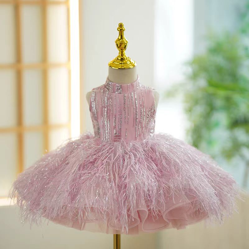 Jill Wish Champagne Knee Length 1st Birthday Girl Dress J315