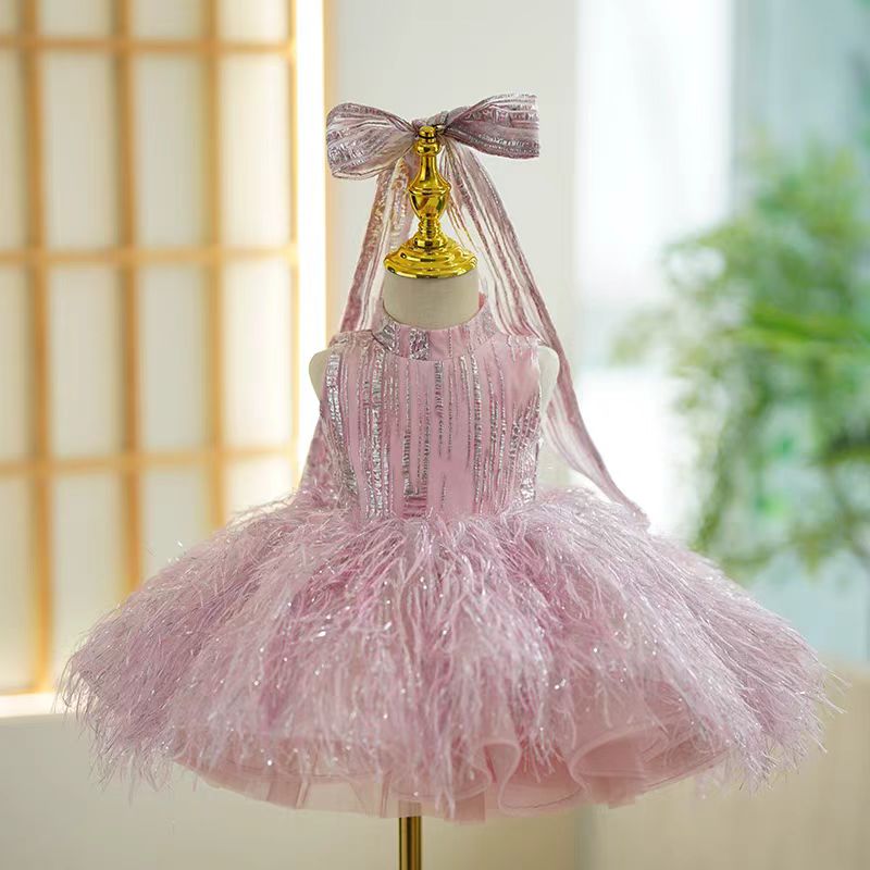 Jill Wish Champagne Knee Length 1st Birthday Girl Dress J315