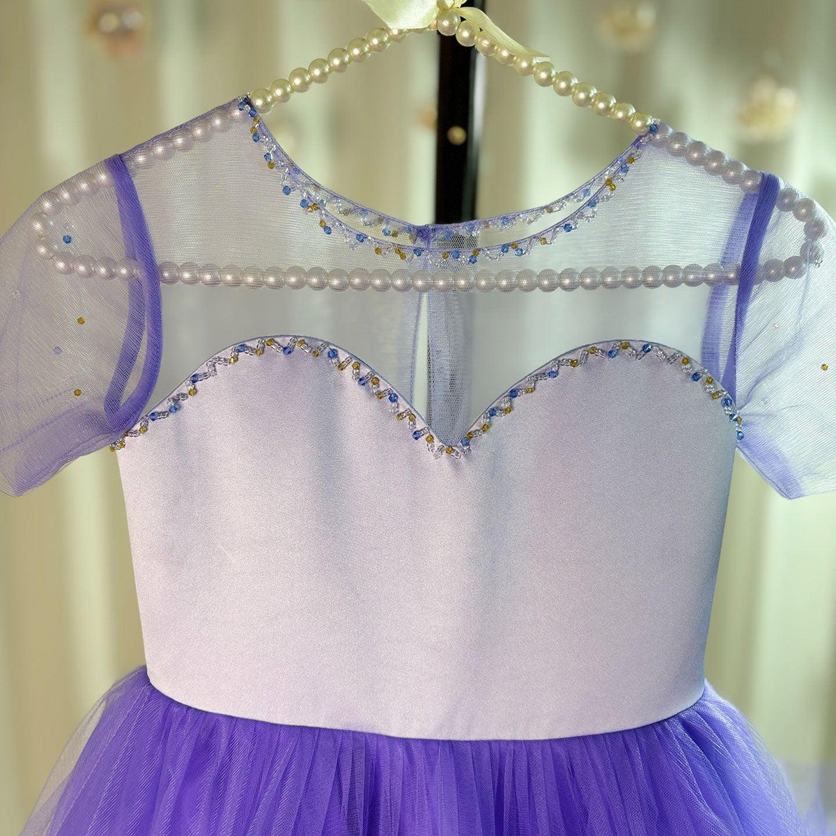 Jill Wish Elegant Arabic Blue Girl Dress Beads Dubai Baby Kids Princess J102