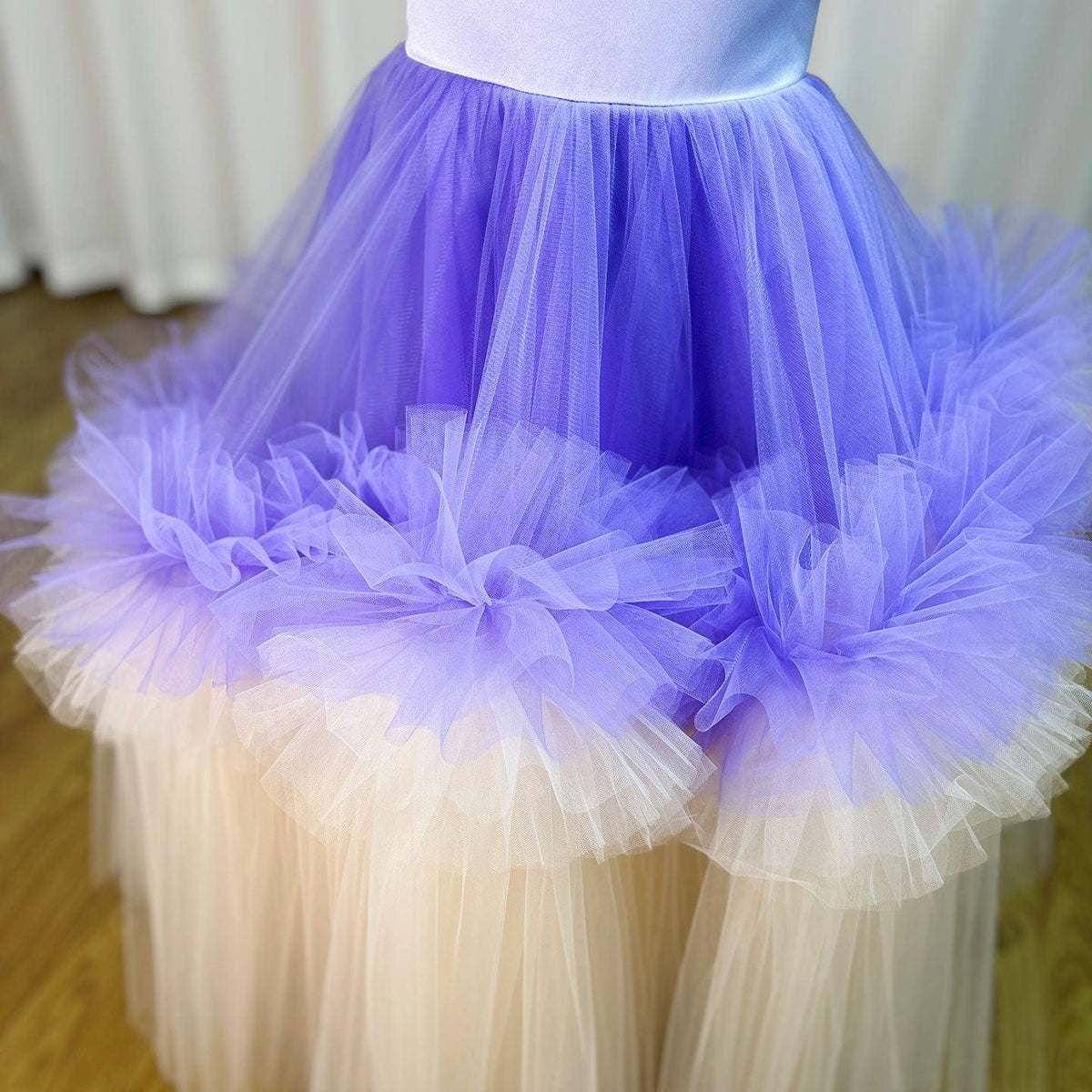 Jill Wish Elegant Arabic Blue Girl Dress Beads Dubai Baby Kids Princess J102