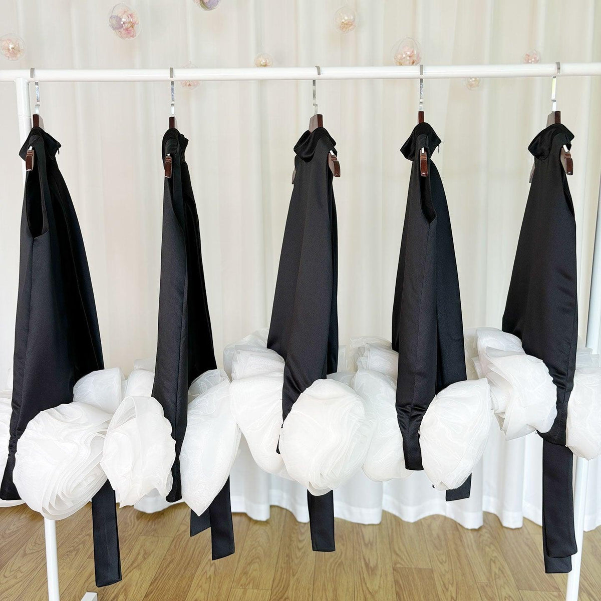 Jill Wish Elegant Arabic White Black Girl Dress Handmade Flowers Dubai J180
