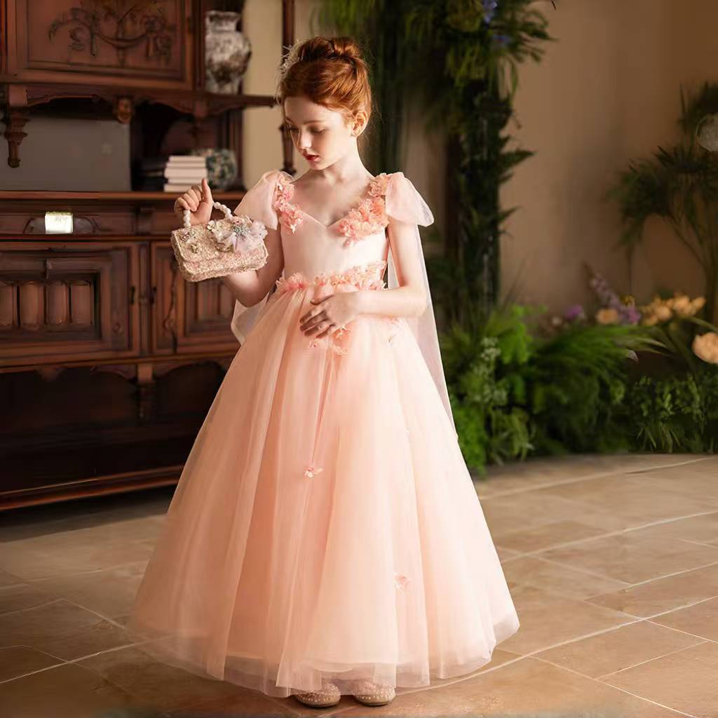 Jill Wish Elegant Blush Birthday Princess Girl Dress Handmade J142