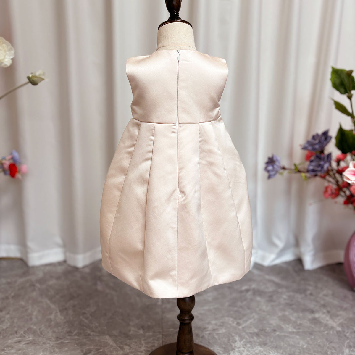 Jill Wish Elegant Ivory Two Piece Girl Dress Handmade Flowers Princess J207