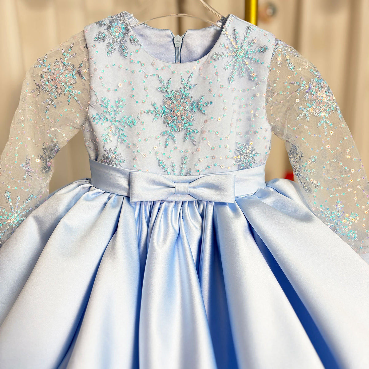 Jill Wish Elegant Pink Long Sleeve Flower Girl Dress Knee Length J048