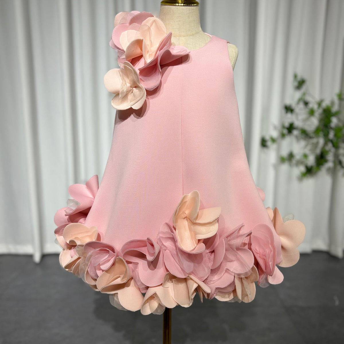 Jill Wish Elegant White Dubai Girl Dress Pink Eid al-Fitr J073