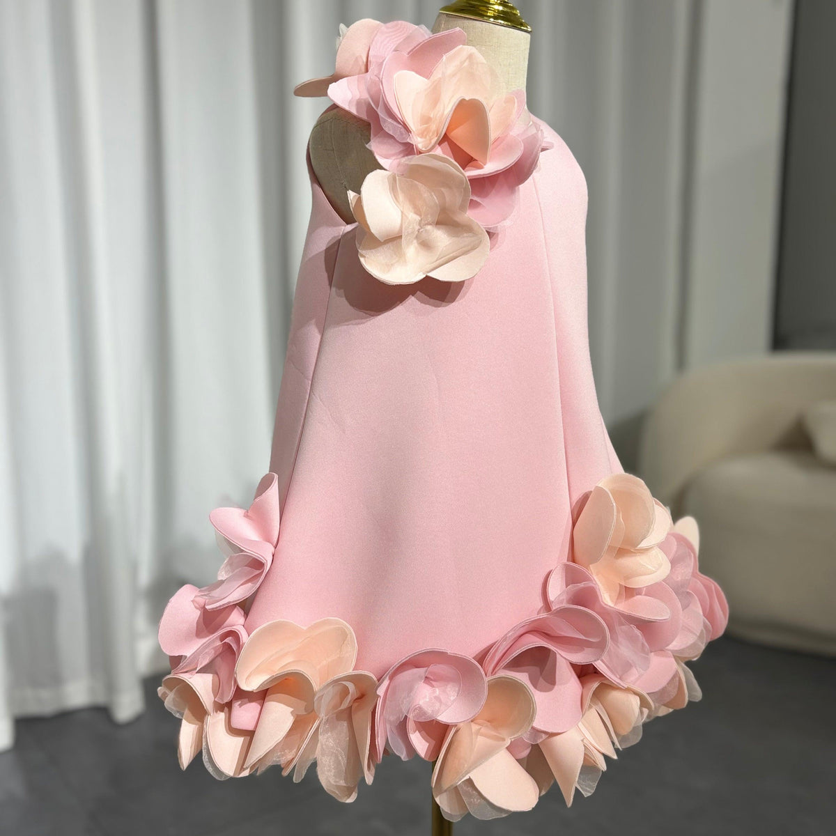 Jill Wish Elegant White Dubai Girl Dress Pink Eid al-Fitr J073