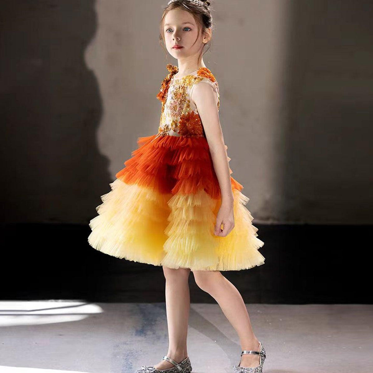 Jill Wish Flower Girl Dress Arabic Princess Dubai Party Gowns J097