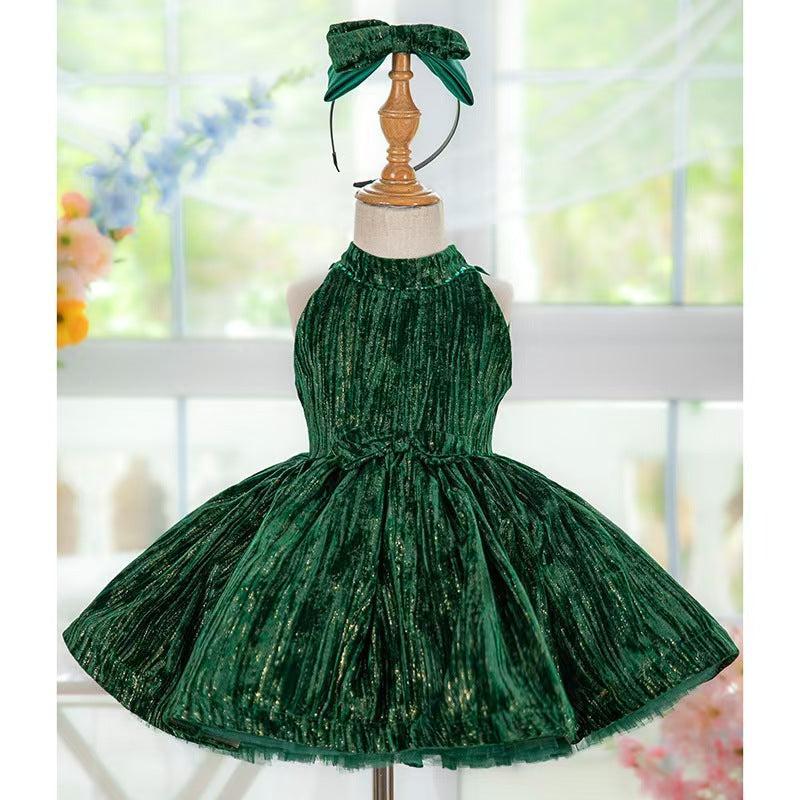 Jill Wish Green Knee Length Baby 1st Birthday Girl Dress J310