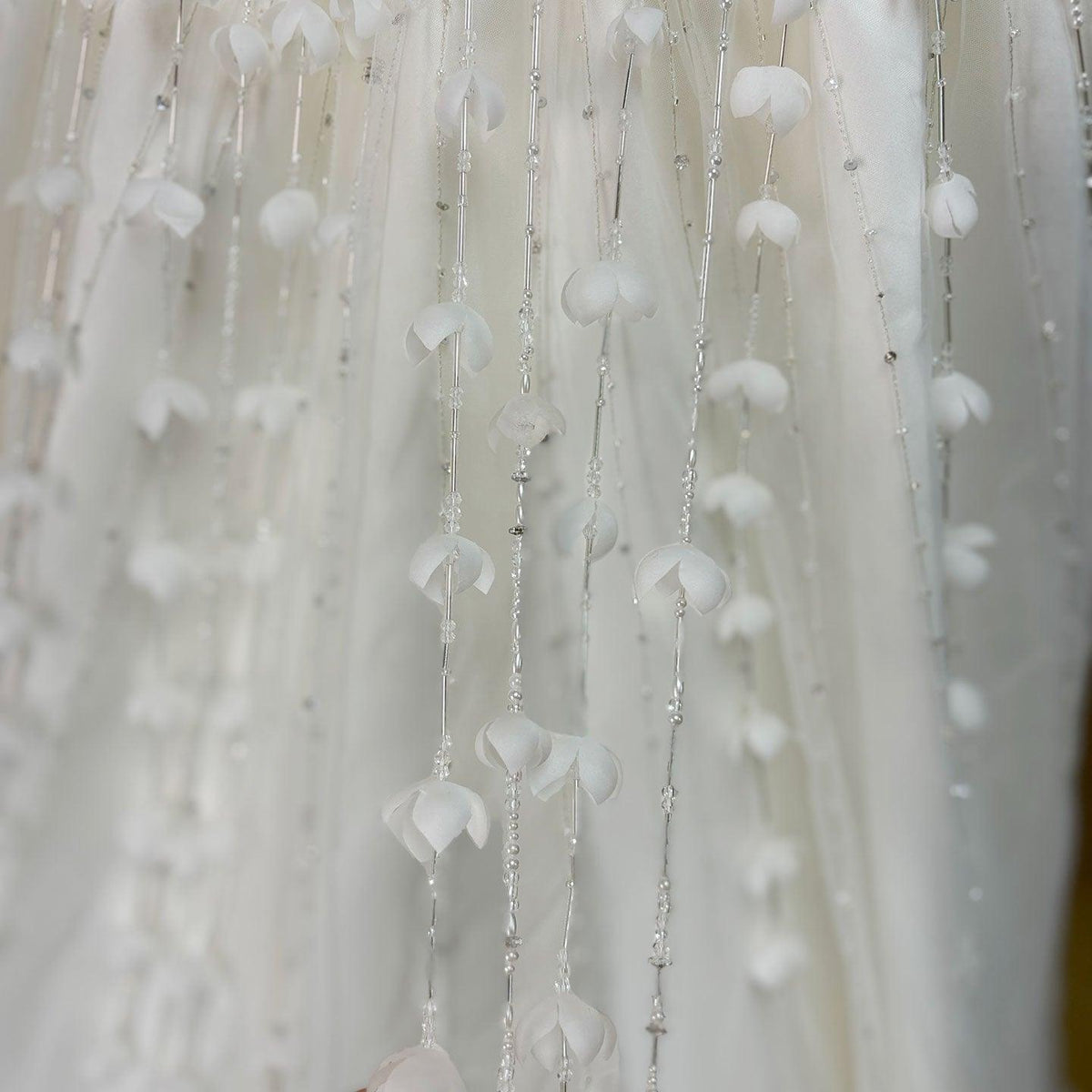 Jill Wish Luxury White Dubai Girl Dress Beaded Pearls Satin Arabic Princess J153