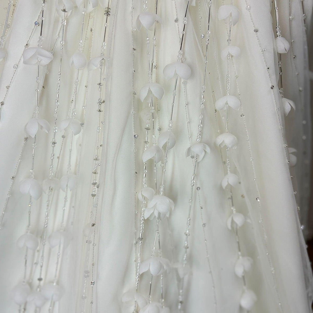 Jill Wish Luxury White Dubai Girl Dress Beaded Pearls Satin Arabic Princess J153