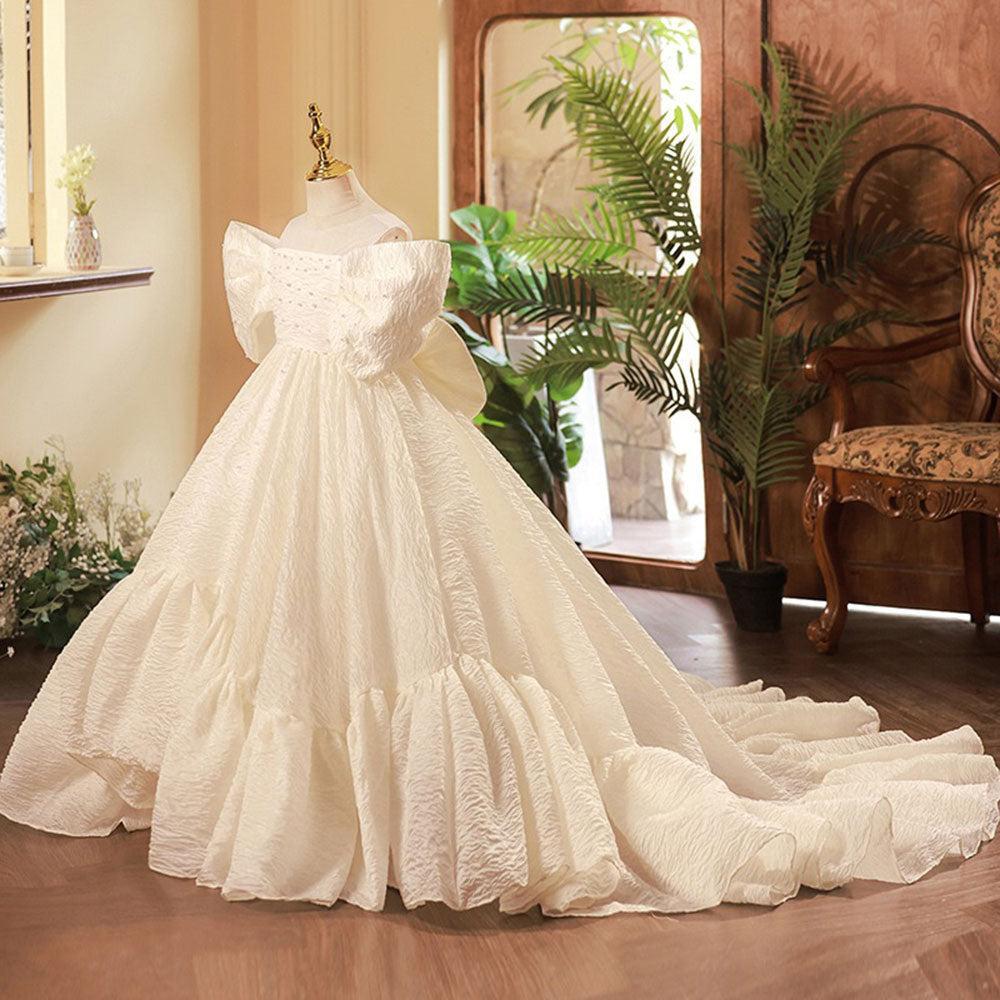 Jill Wish Luxury White Girl Arab Princess Birthday Party First Communion Dress J162