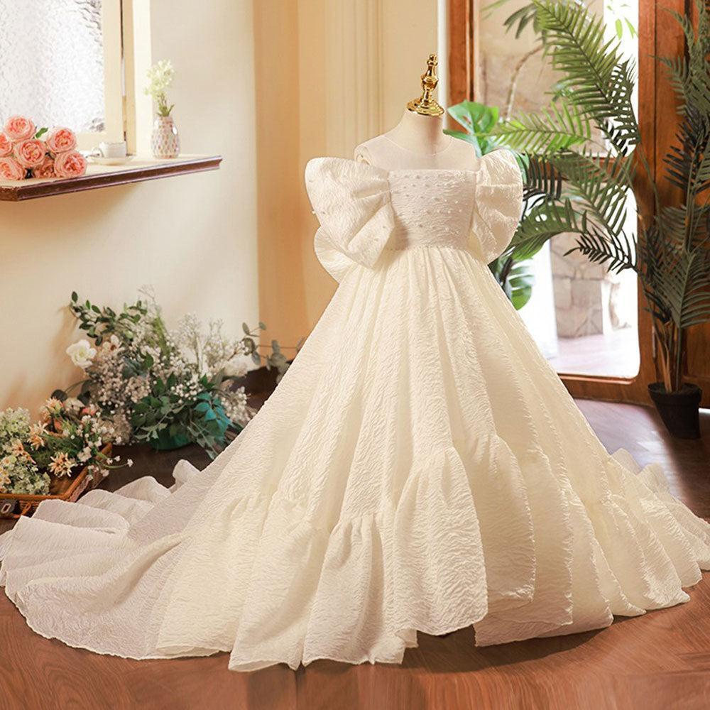 Jill Wish Luxury White Girl Arab Princess Birthday Party First Communion Dress J162
