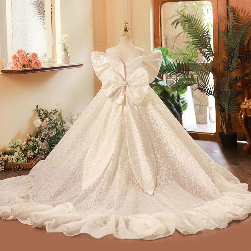 Jill Wish Luxury White Girl Arab Princess Birthday Party First Communion Dress J162
