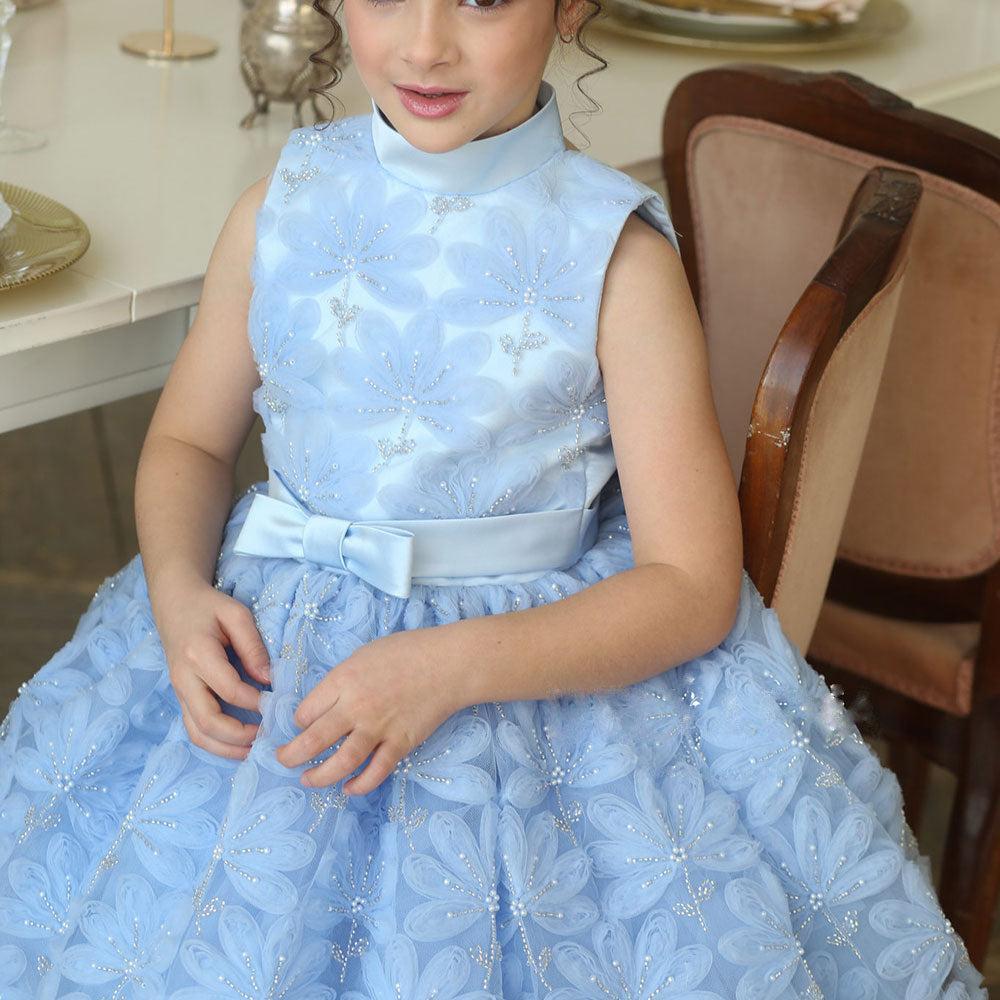 Jill Wish Pink Girl Dress Beads Flowers Princess Birthday Party Gown J130