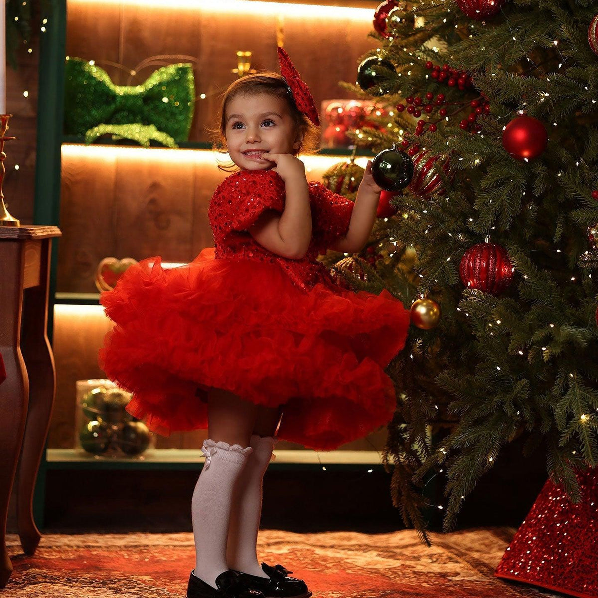 Jill Wish Sequins Lilac Knee Length Princess Flower Girl Dress J286