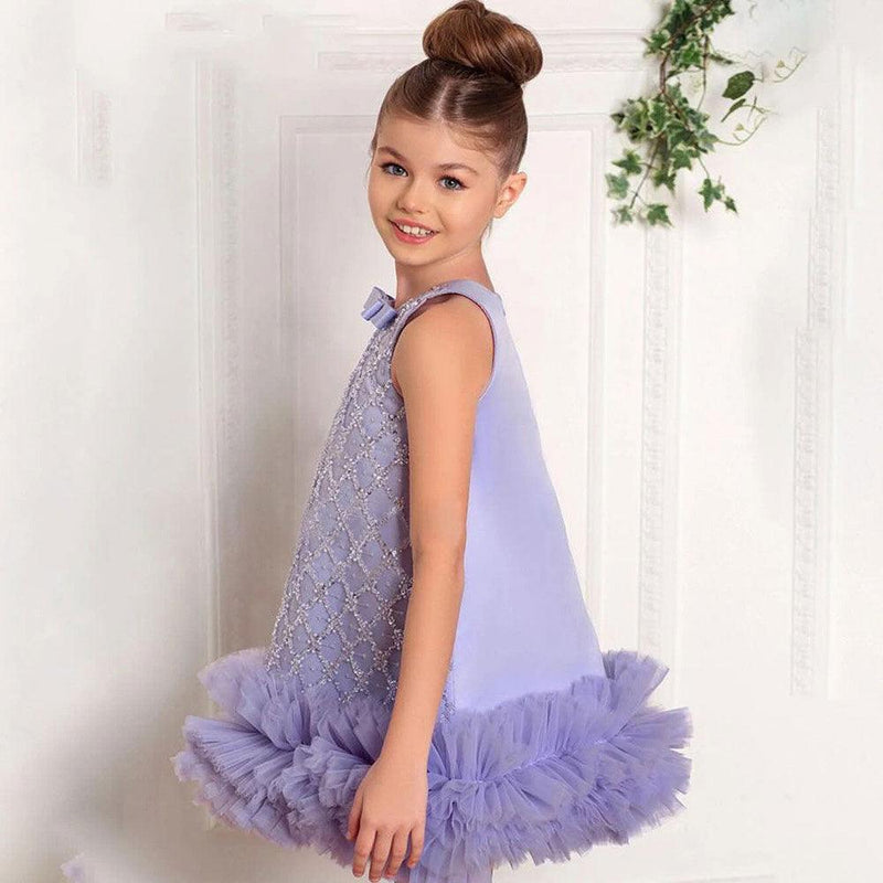 Jill Wish Sparkly Green Arabic Girl Dress Tiered Baby Kids Princess Birthday J173