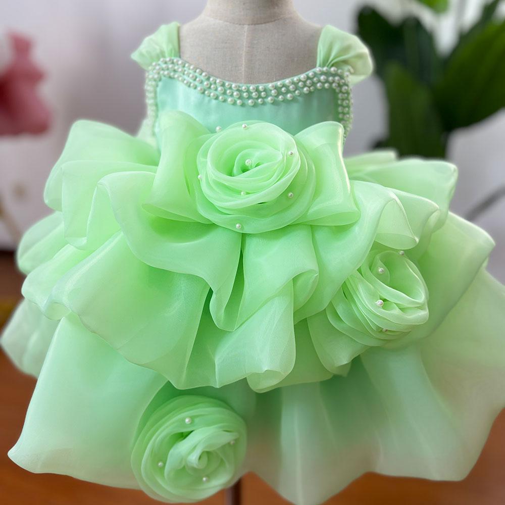 Jill Wish White Baby Girl Dress Pink for Birthday First Communion Party J317
