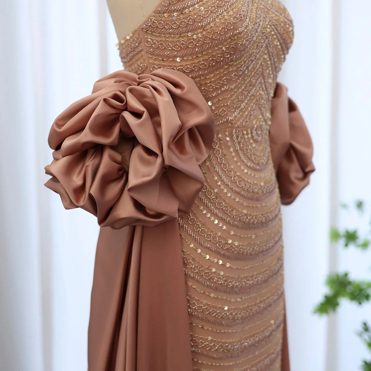 Luxury Arabic Dusty Rose Evening Dresses with Cape Dubai Elegant Strapless Midi Women Wedding Party Gowns 2024 SS492