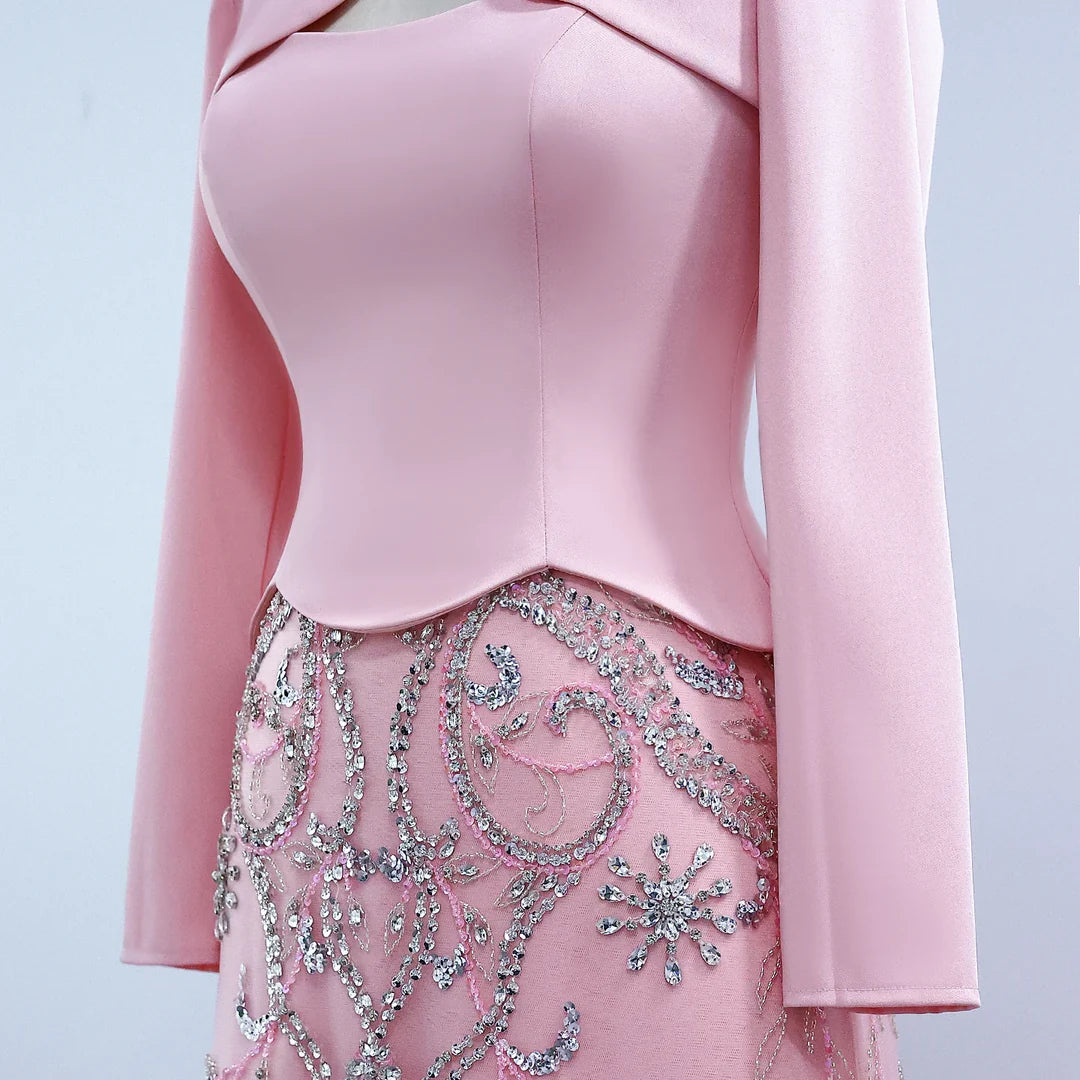 Luxury Arabic Evening Dress Wedding Formal Party Gowns SS254 no cap