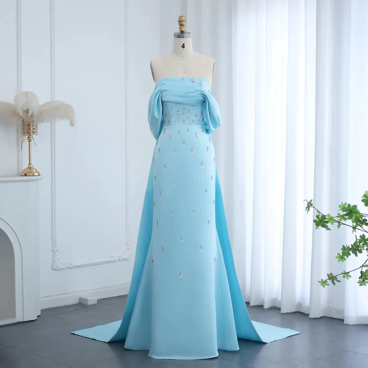 Luxury Baby Pink Off Shoulder Evening Dress for Women Wedding Saudi Arabia Dubai Long Formal Prom Party Gowns SS500