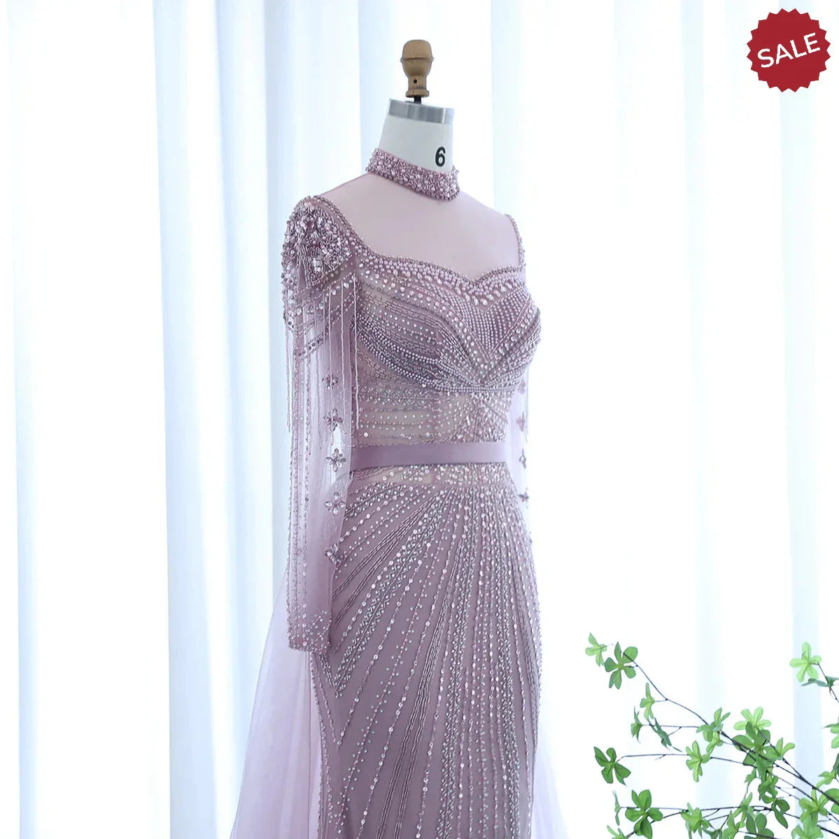 Luxury Champagne Mermaid Dubai Evening Dress with Detachable Overskirt Arabic Women Wedding Formal Party Gowns SS265