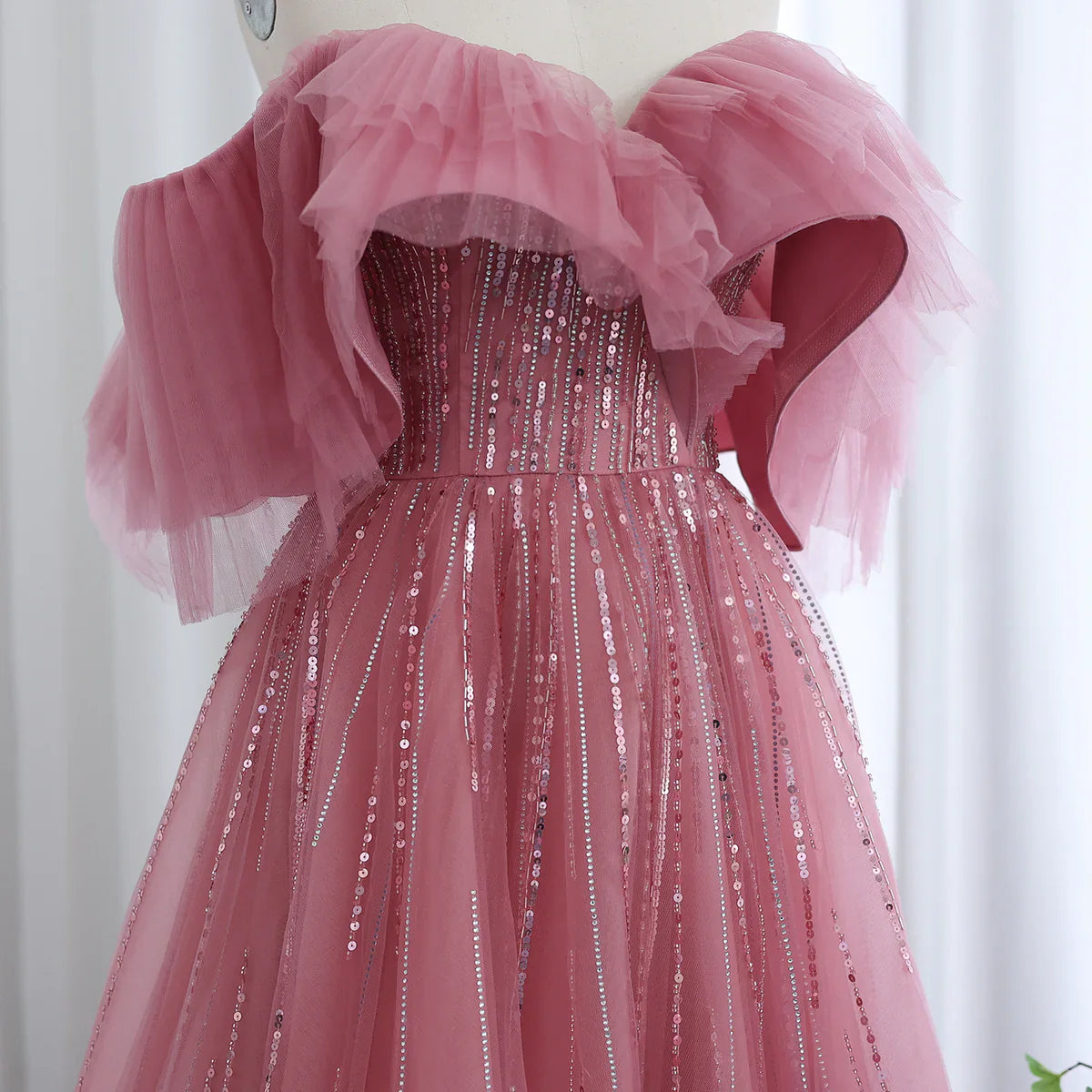 Luxury Dubai Ball Gown Fuchsia Evening Dress for Women Wedding 2023 Off Shoulder Arabic Celebrity Party Gown SS390