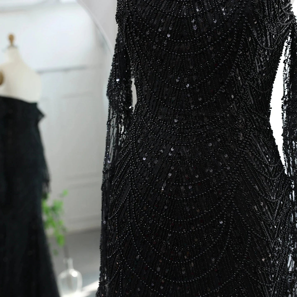 Luxury Dubai Mermaid Green Evening Dresses with Gloves Elegant Saudi Arabia Women Wedding Party Gowns SS306
