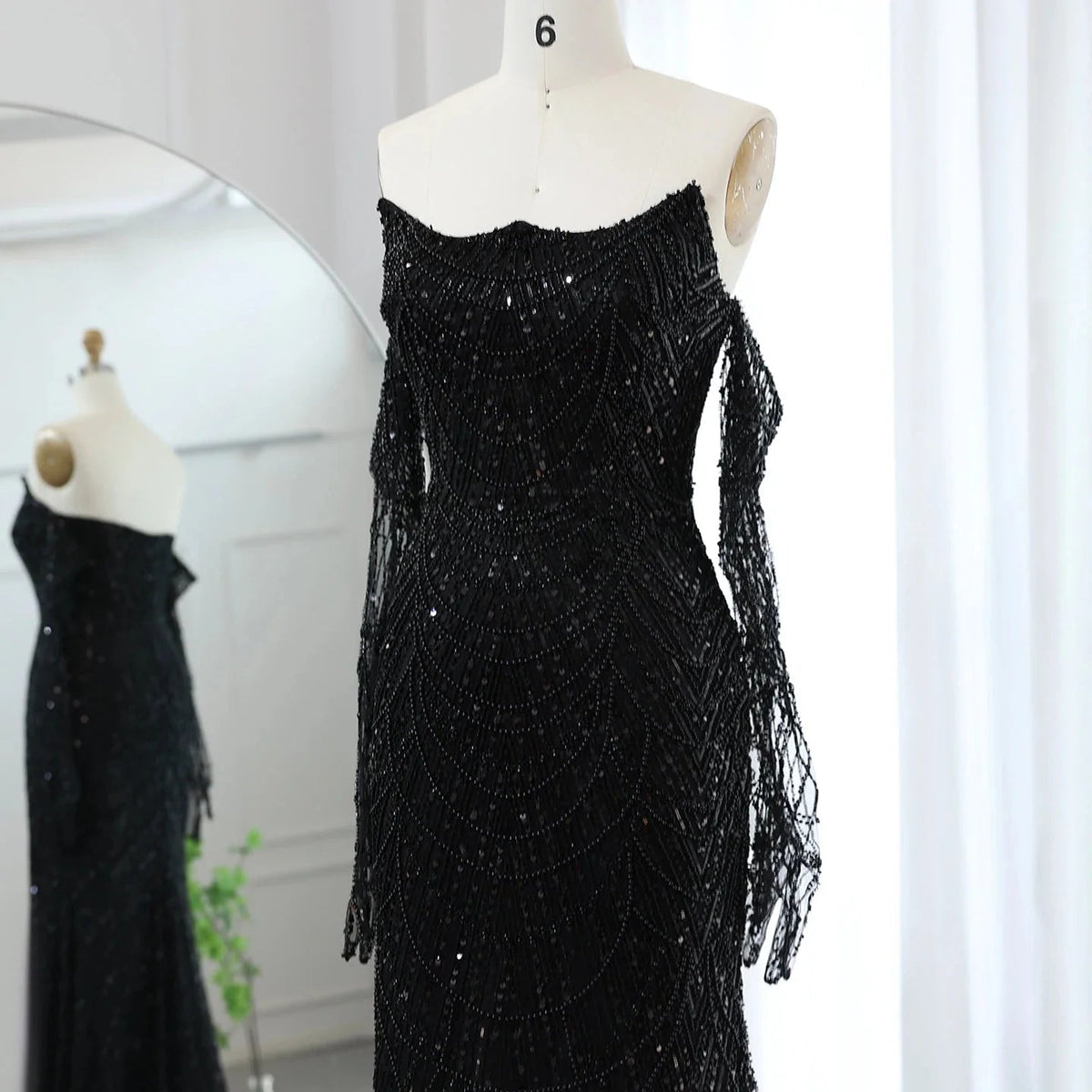 Luxury Dubai Mermaid Green Evening Dresses with Gloves Elegant Saudi Arabia Women Wedding Party Gowns SS306