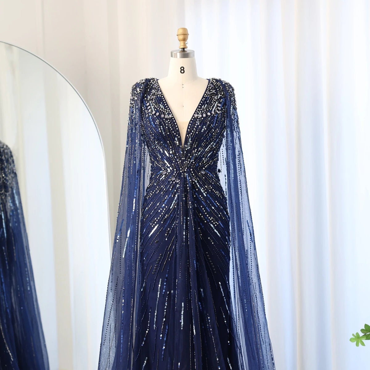 Luxury Dubai Sage Green Evening Dresses with Cape Fuchsia Crystal Gold Elegant Women Wedding Formal Party Gown SS399
