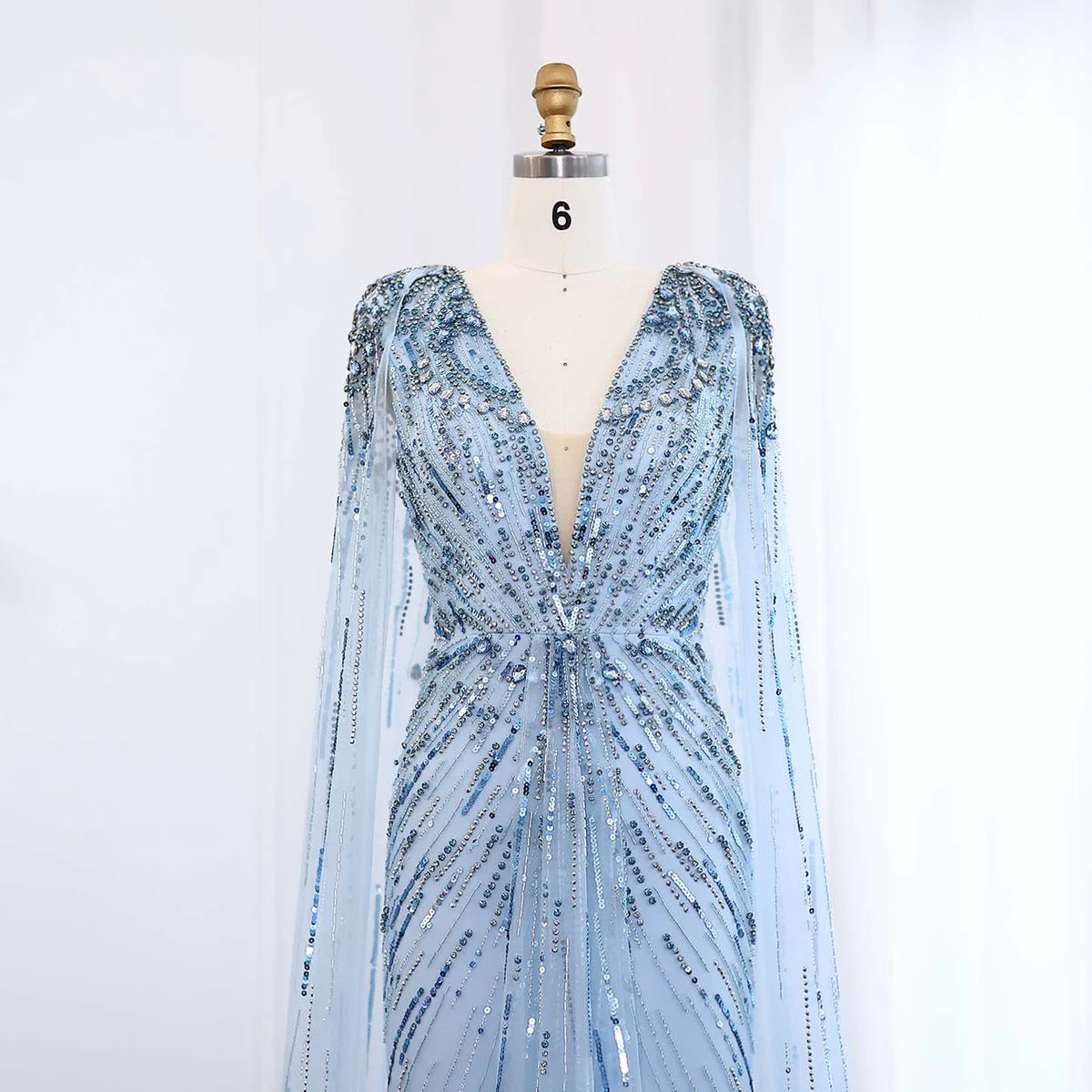 Luxury Dubai Sage Green Evening Dresses with Cape Fuchsia Crystal Gold Elegant Women Wedding Formal Party Gown SS399