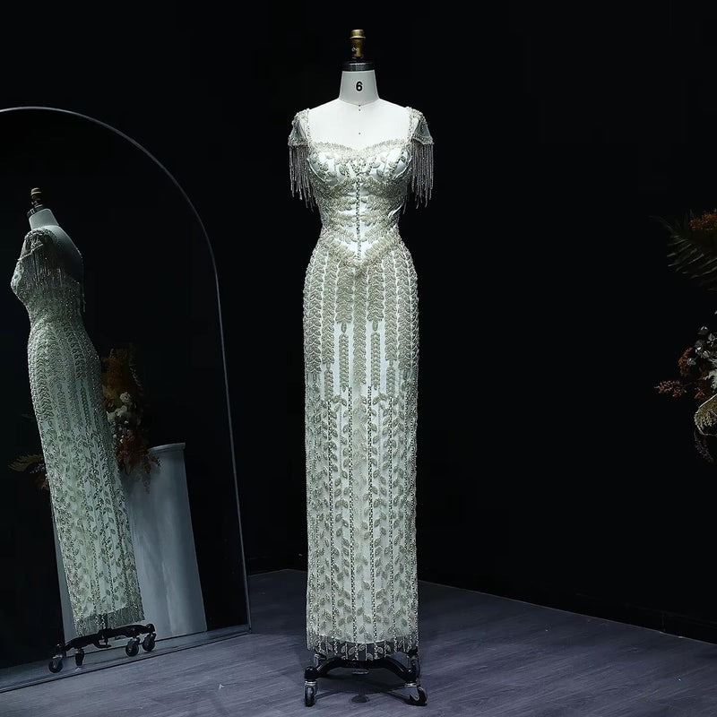 Luxury Pink Cream Evening Dress Formal Party Gowns SS150