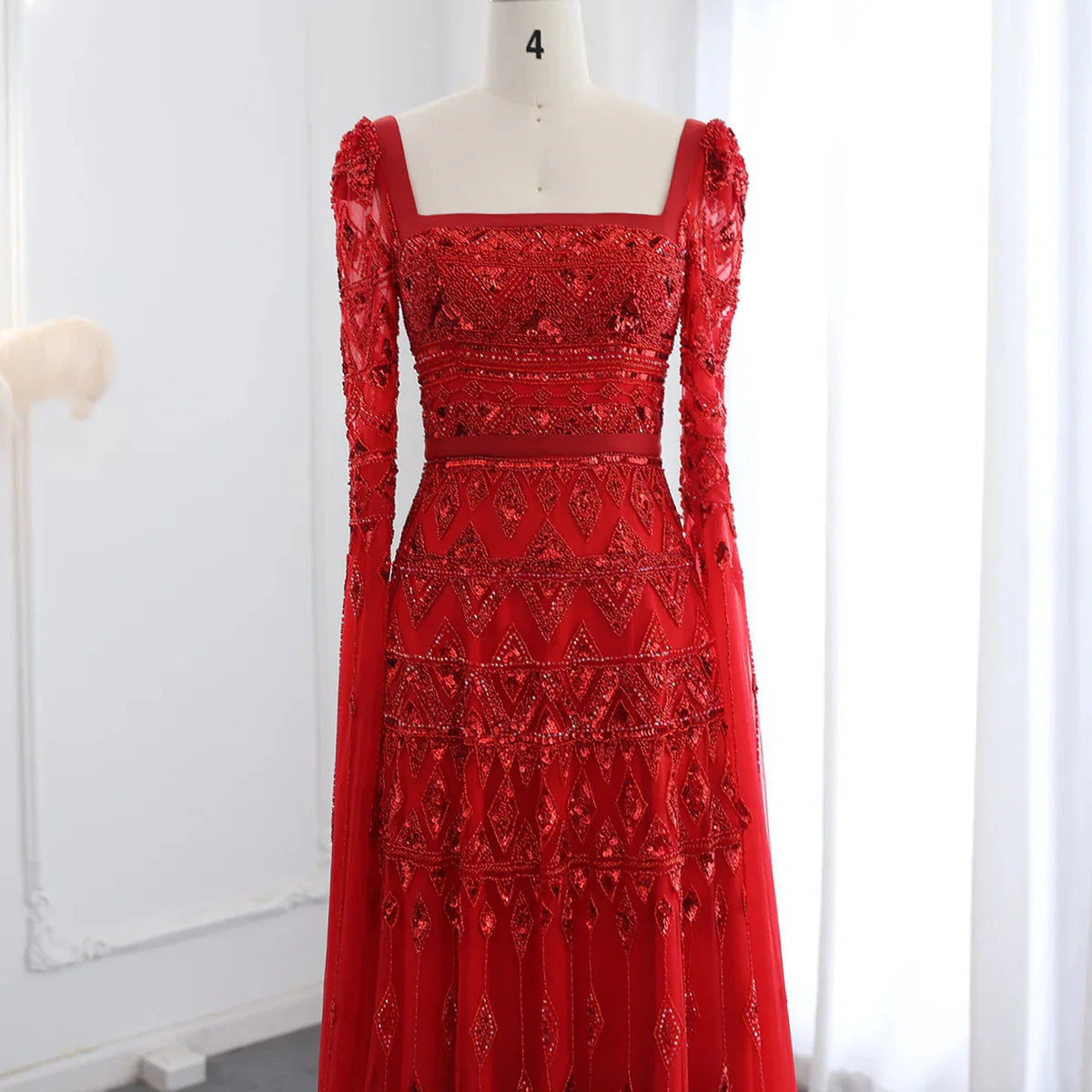 Luxury Wine Red Arabic Burgundy Evening Dress with Cape Sleeves 2024 Elegant Dubai Women Wedding Party Gowns SS461
