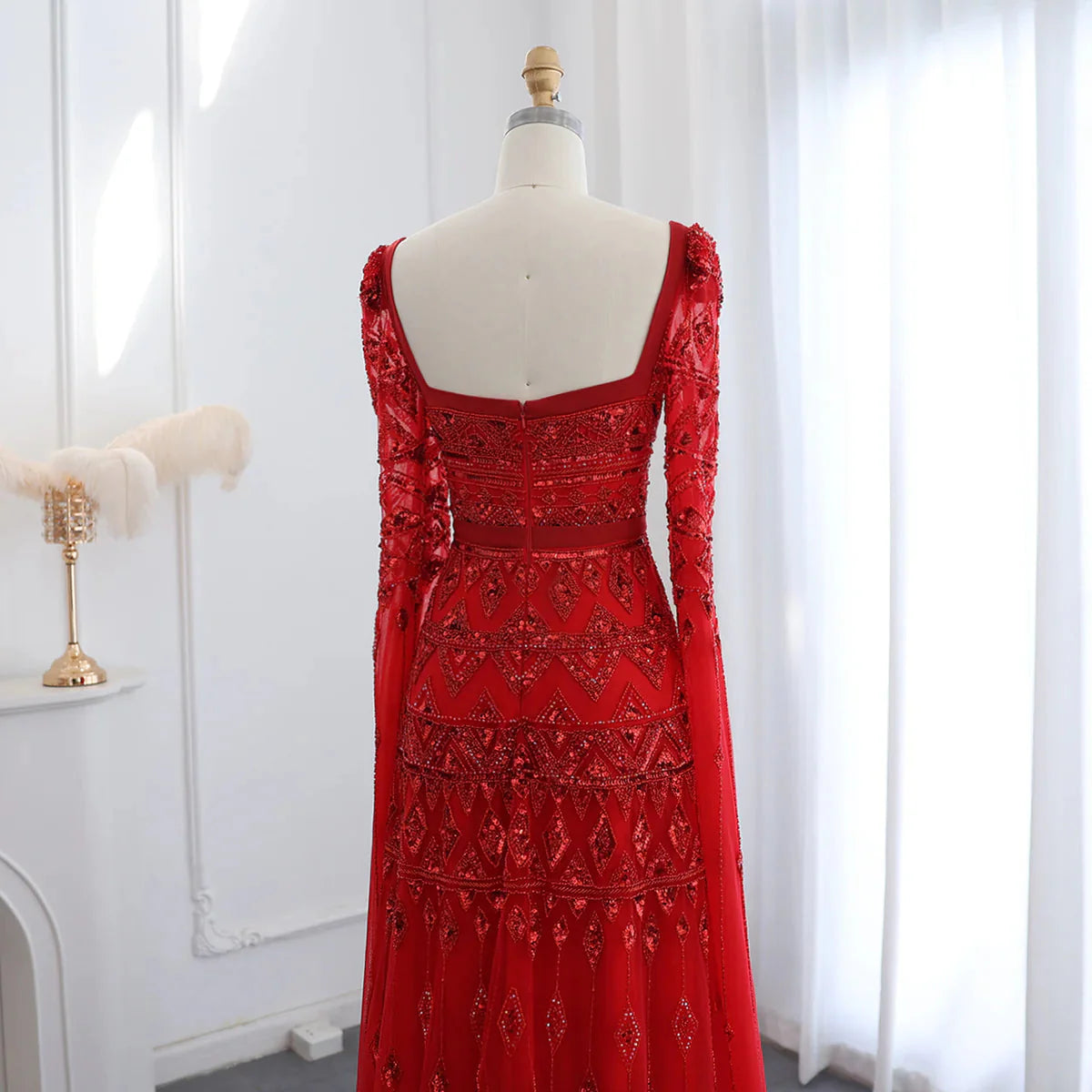 Luxury Wine Red Arabic Burgundy Evening Dress with Cape Sleeves 2024 Elegant Dubai Women Wedding Party Gowns SS461