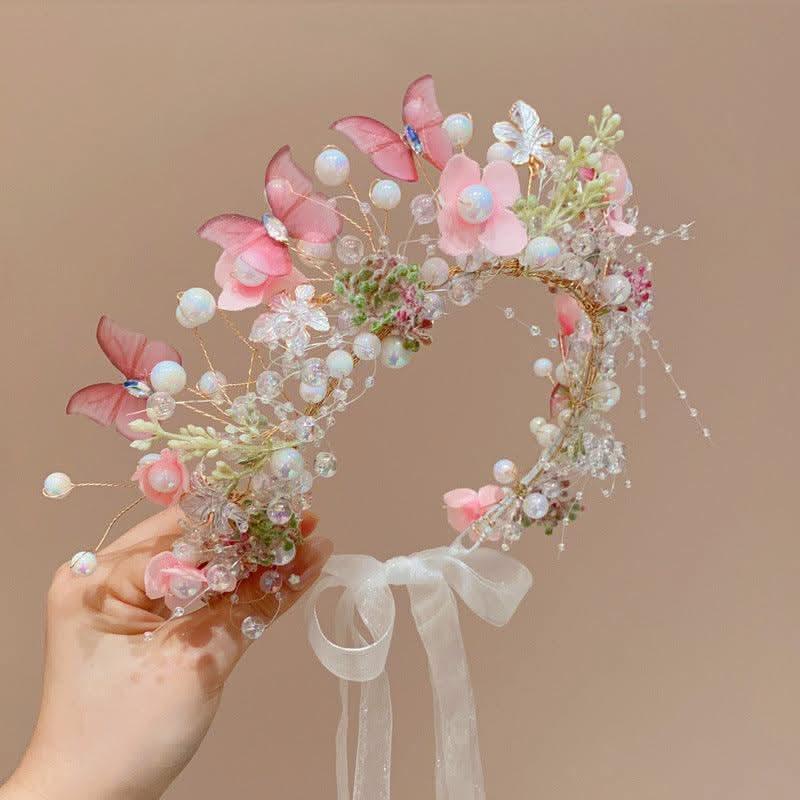 Sparkling Princess Floral Headband Sparkling Garden Hair Accessories W035