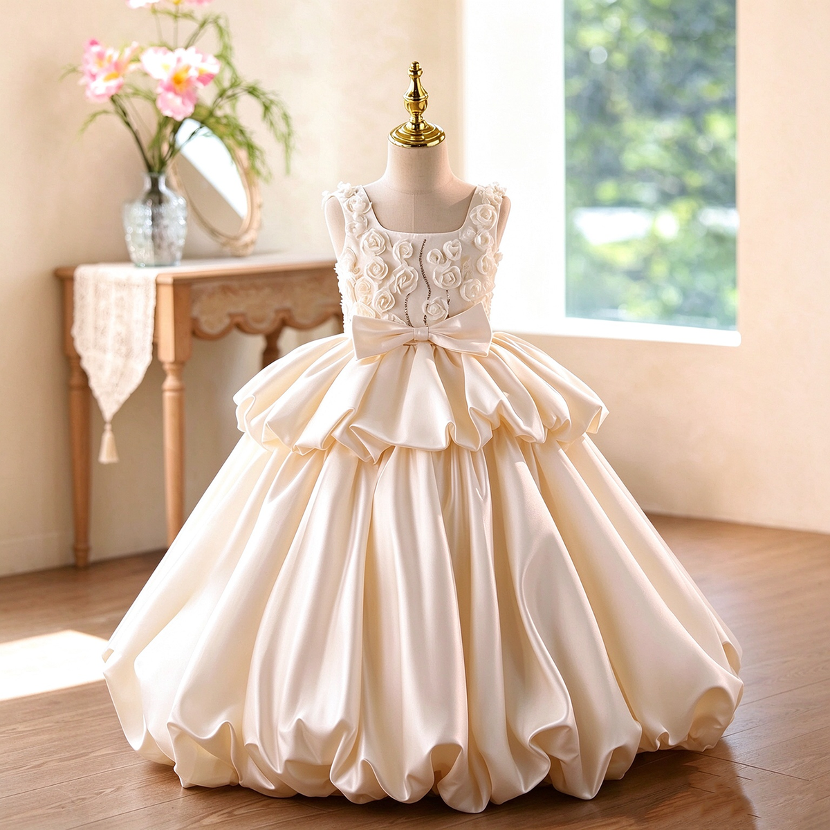 Off-White Girls Formal Gown D378
