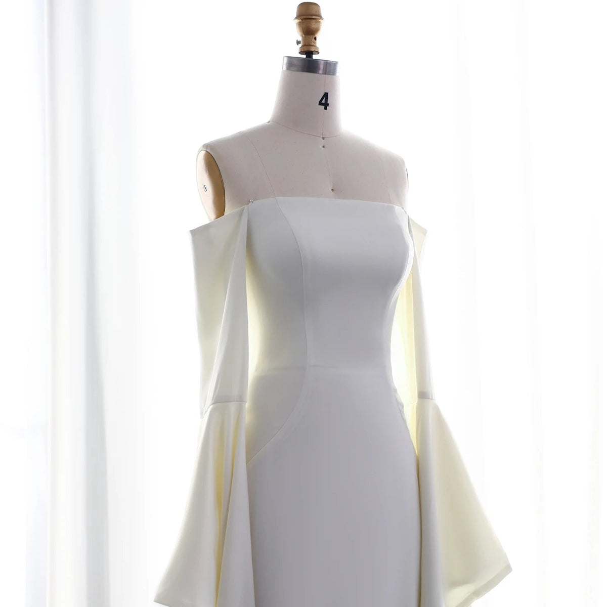 Elegant White Off shoulder Evening Dress SF050