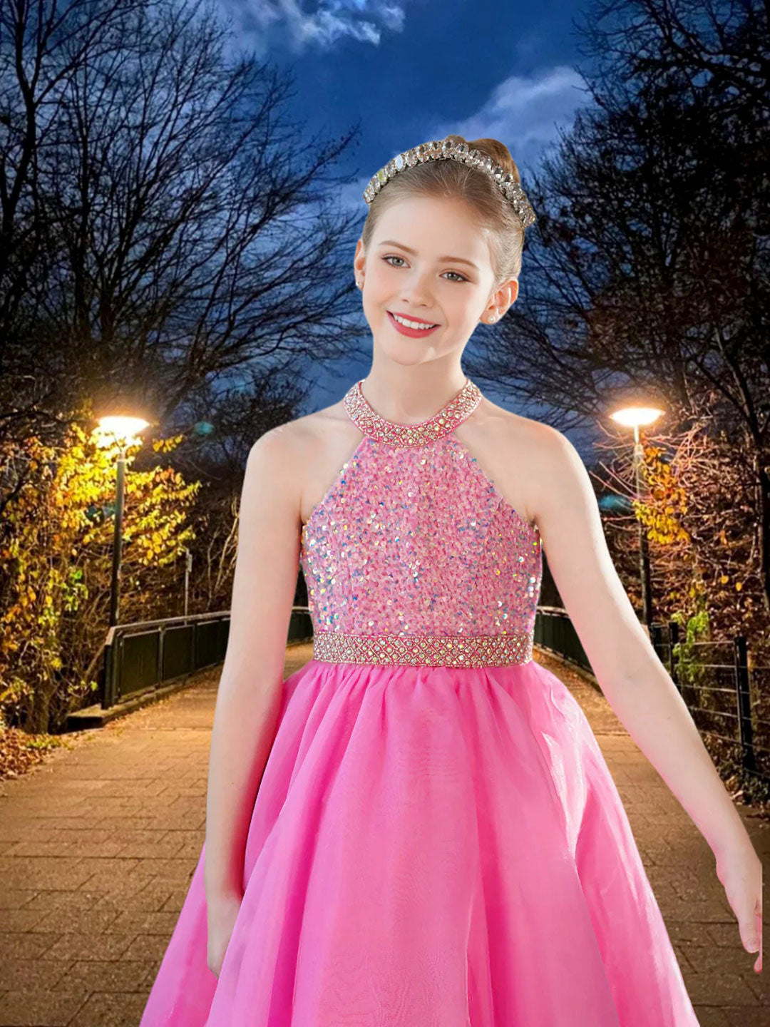 Sparkly Princess Girl Dress Sequin Birthday Pageant Party Gown J606 – Jill Wish