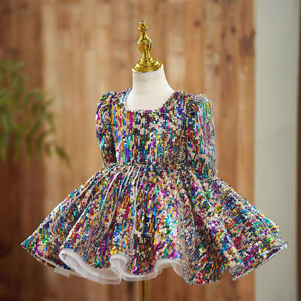 Jill Floral Beautiful Girl Dress Tulle Toddler Kids 1st Birthday Party Ball Gown J781